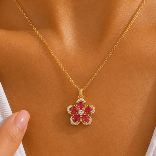 Collar de Flor Giratoria