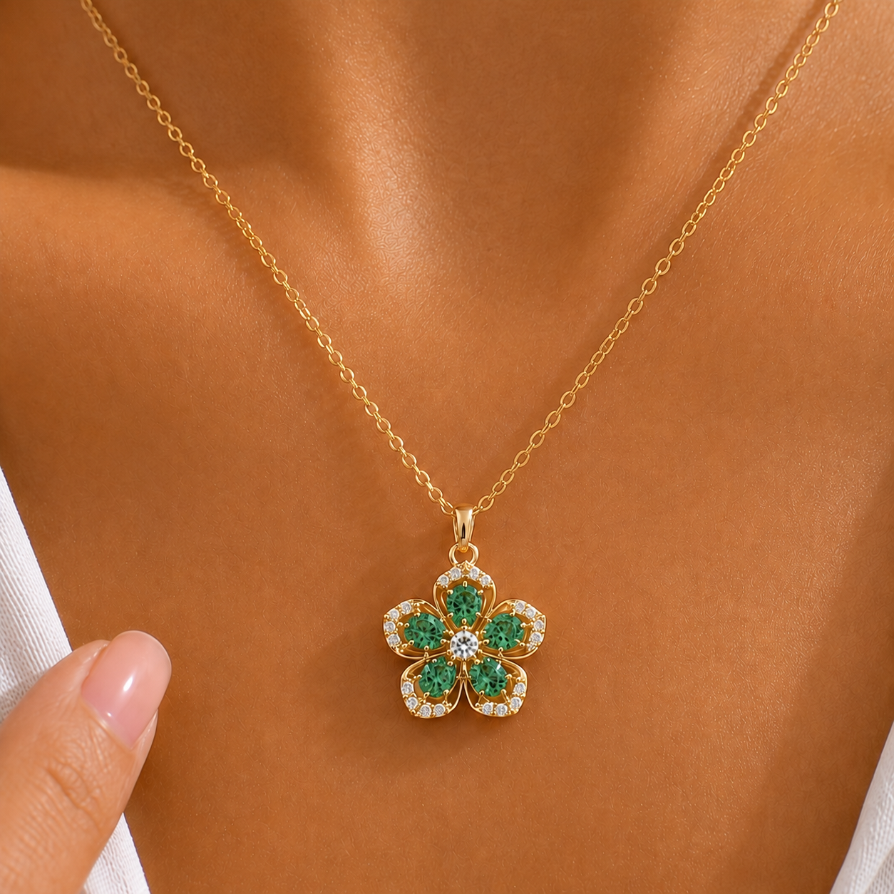 Collar de Flor Giratoria